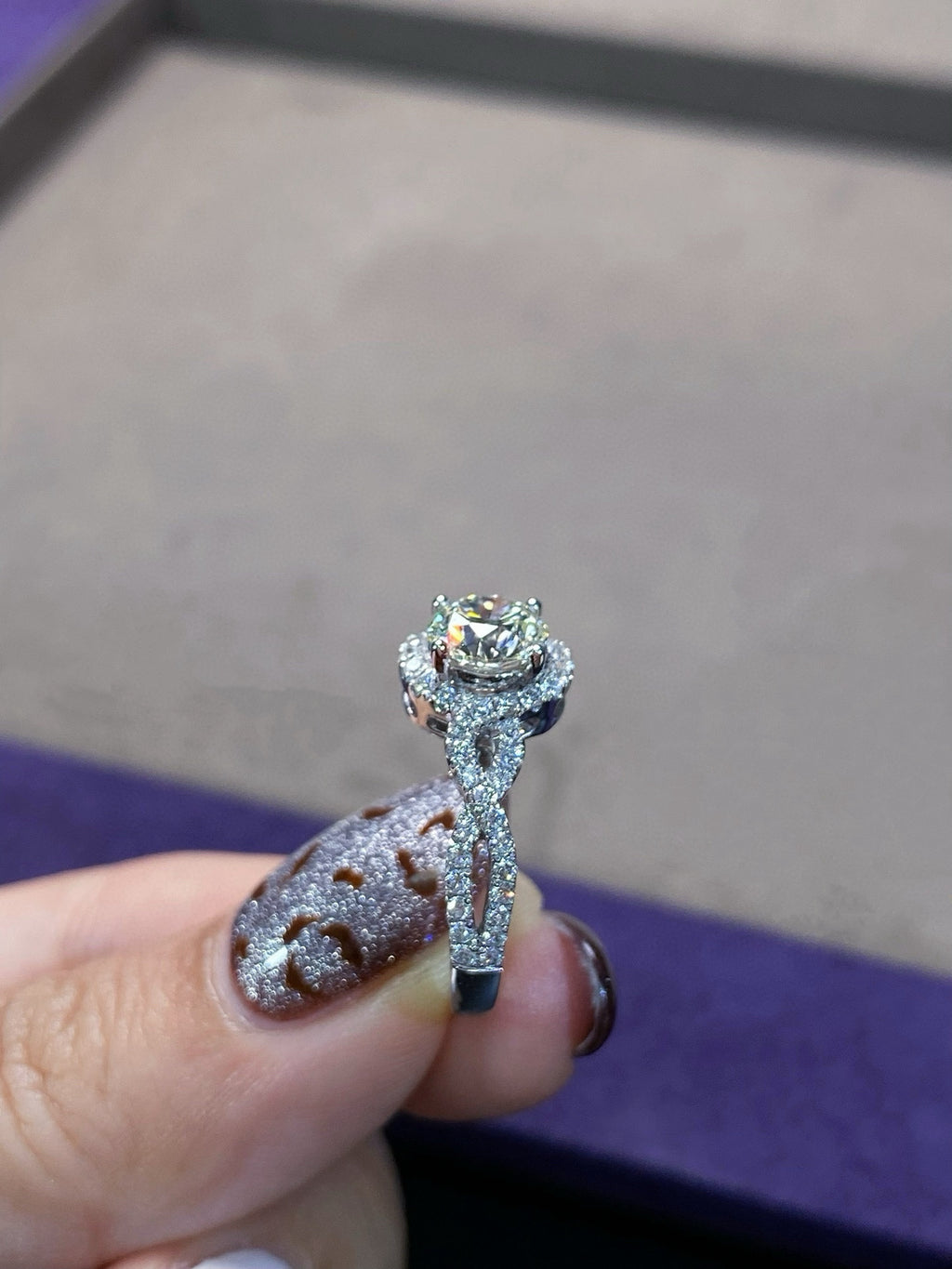 Twist Band Halo Ring