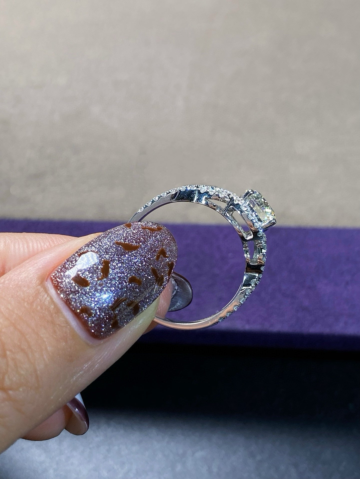 Twist Band Halo Ring