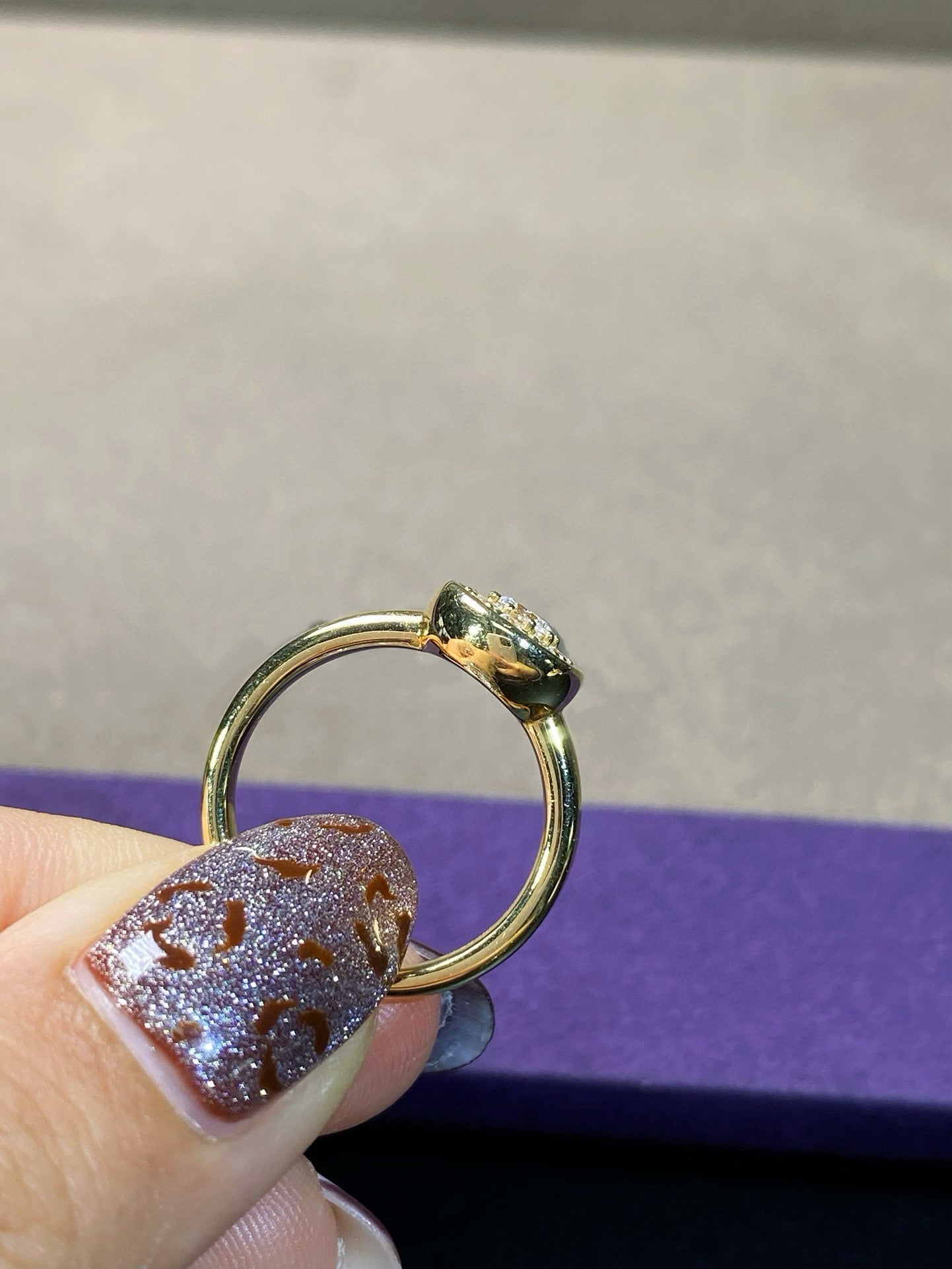 Bezel-Set Diamond Cluster Ring