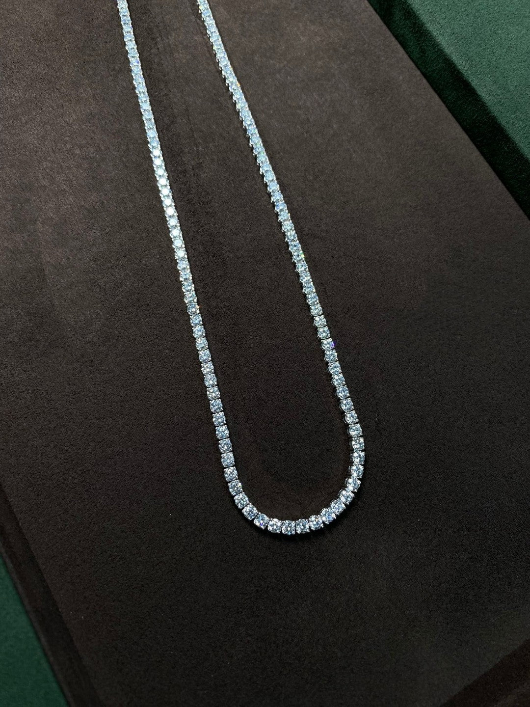 Four-Prong Lab Diamond Tennis Necklace