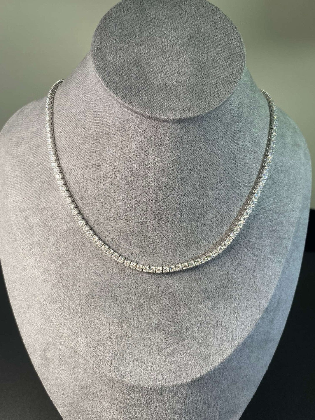 Four-Prong Lab Diamond Tennis Necklace