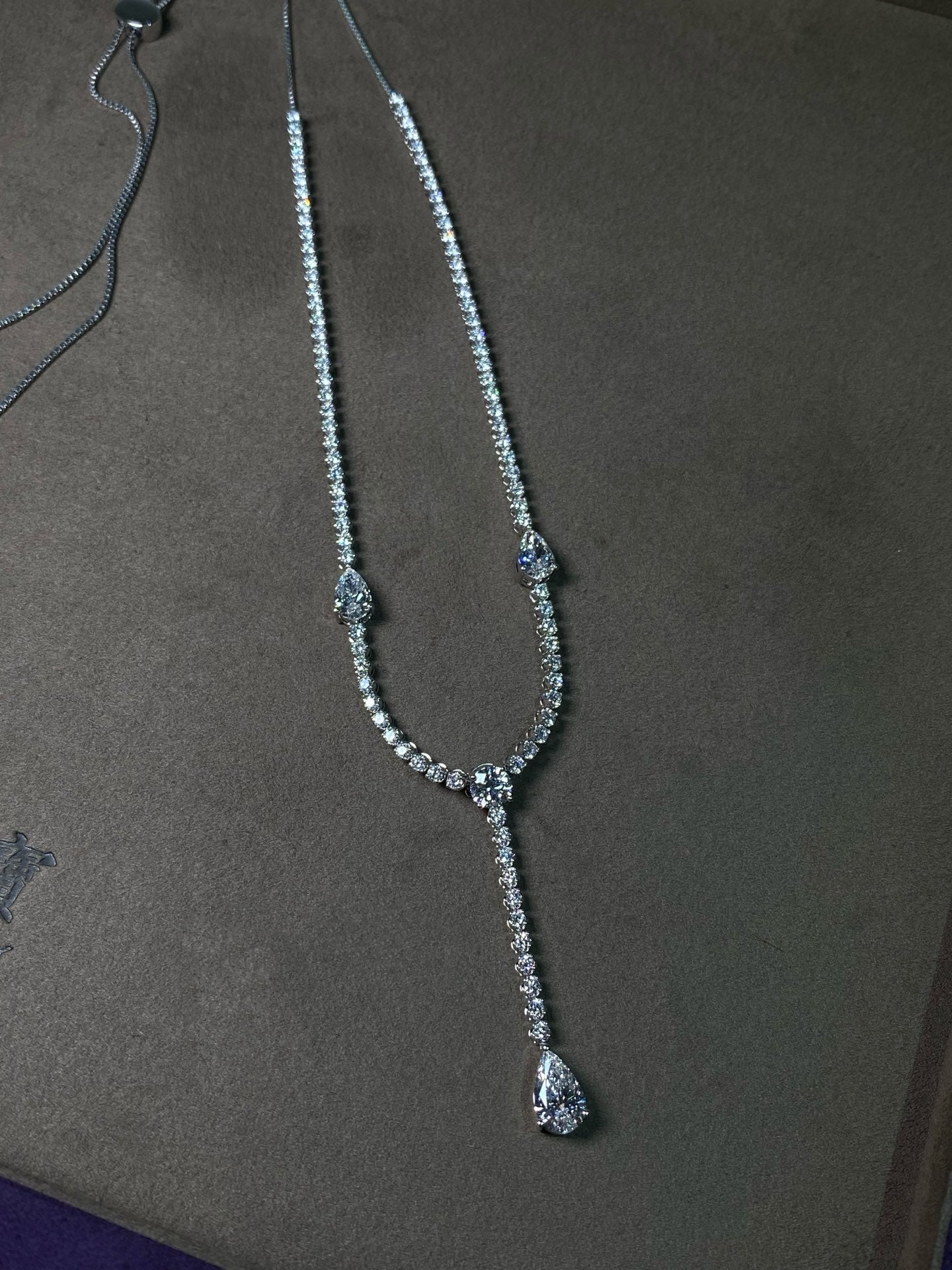 Cascade Y-Shape Diamond Necklace