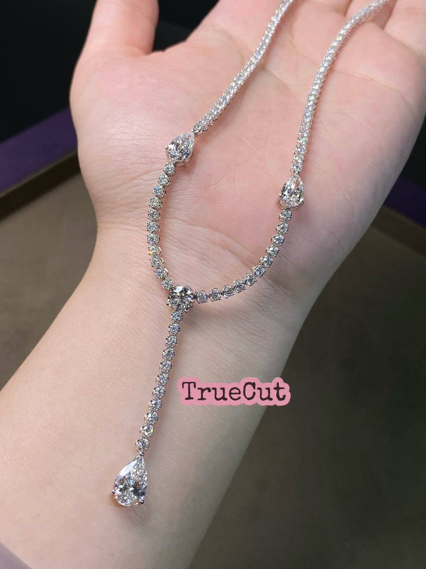 Cascade Y-Shape Diamond Necklace