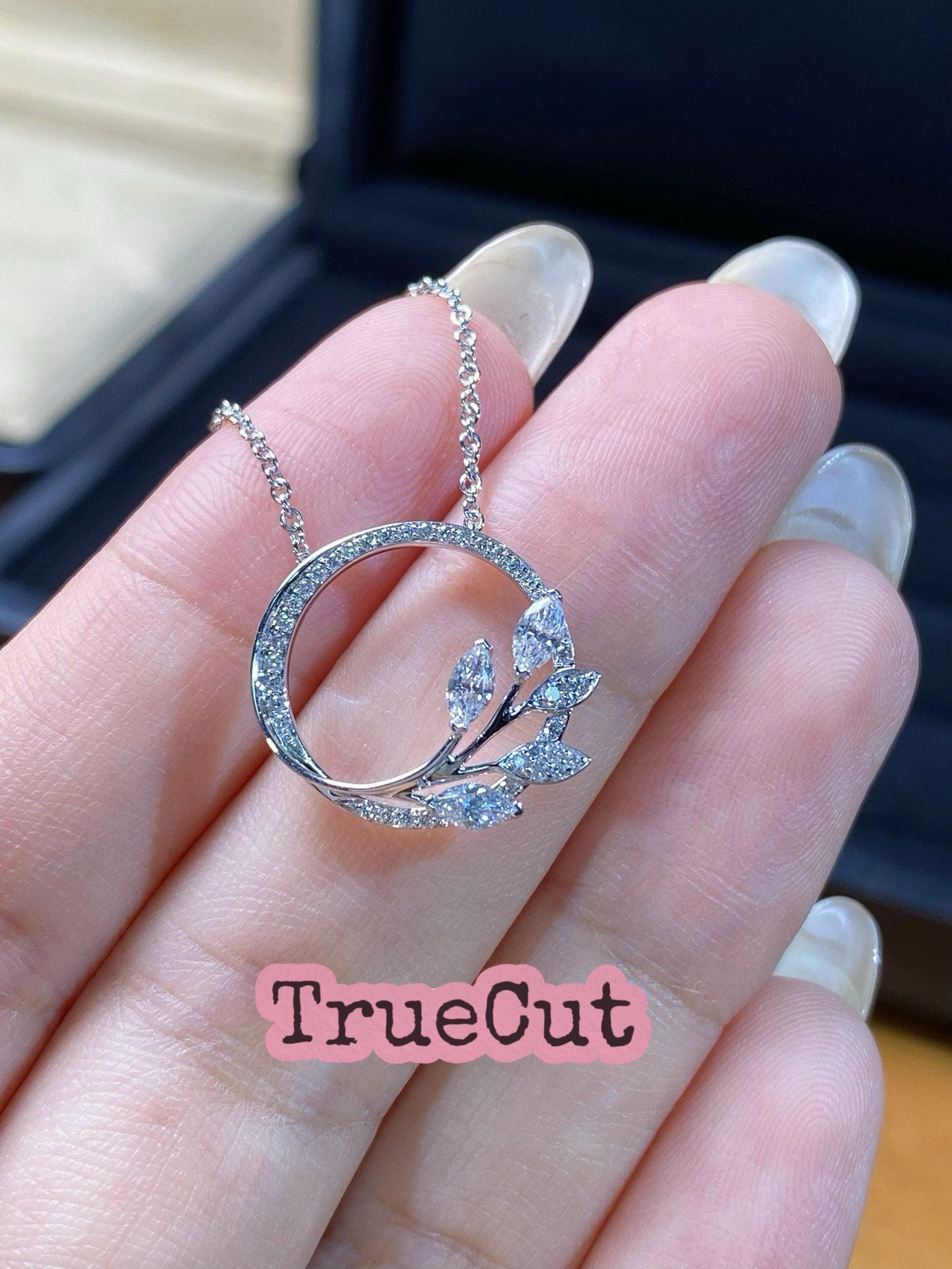 Marquise Diamond Nature-Inspired Necklace