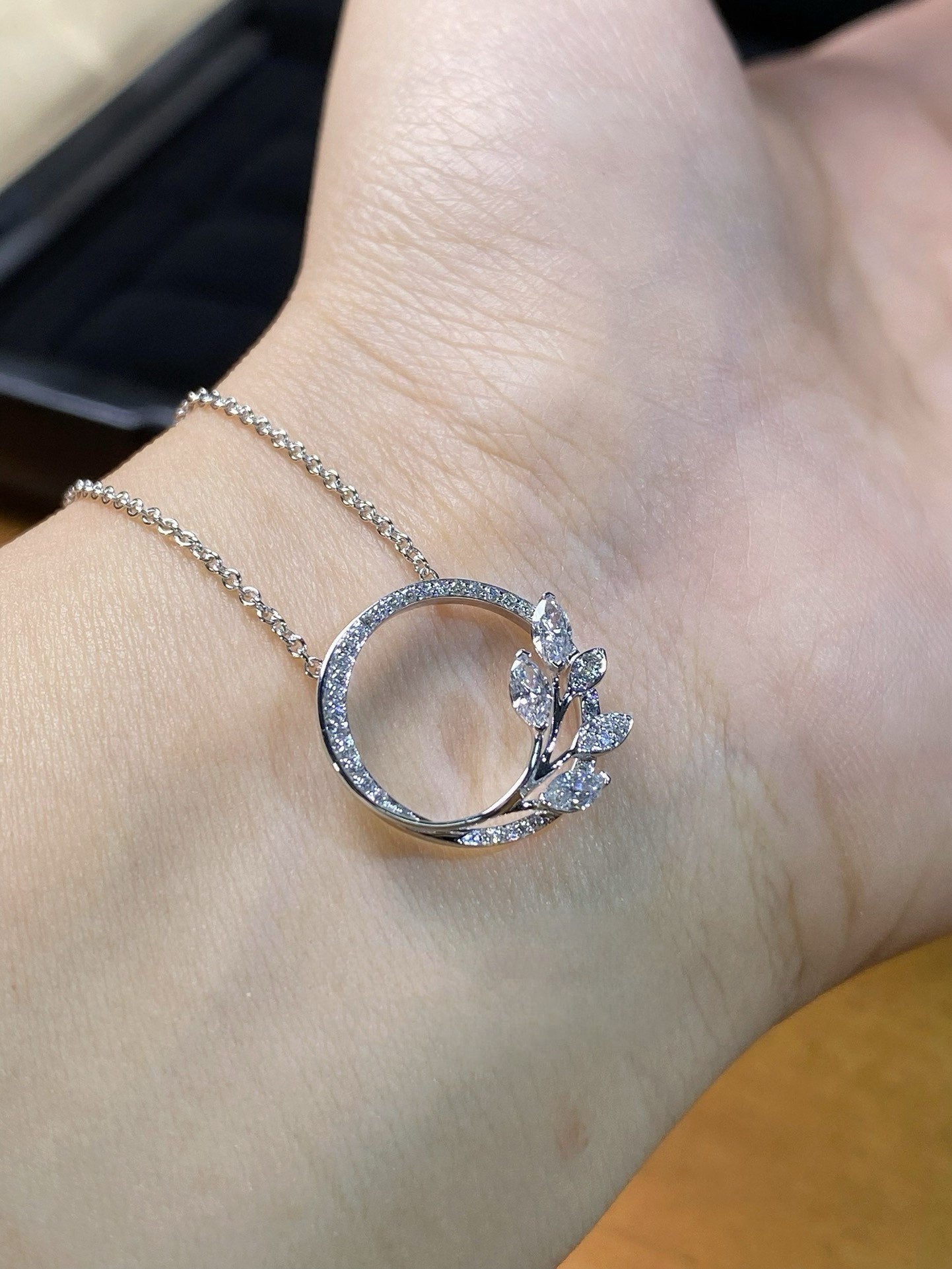 Marquise Diamond Nature-Inspired Necklace