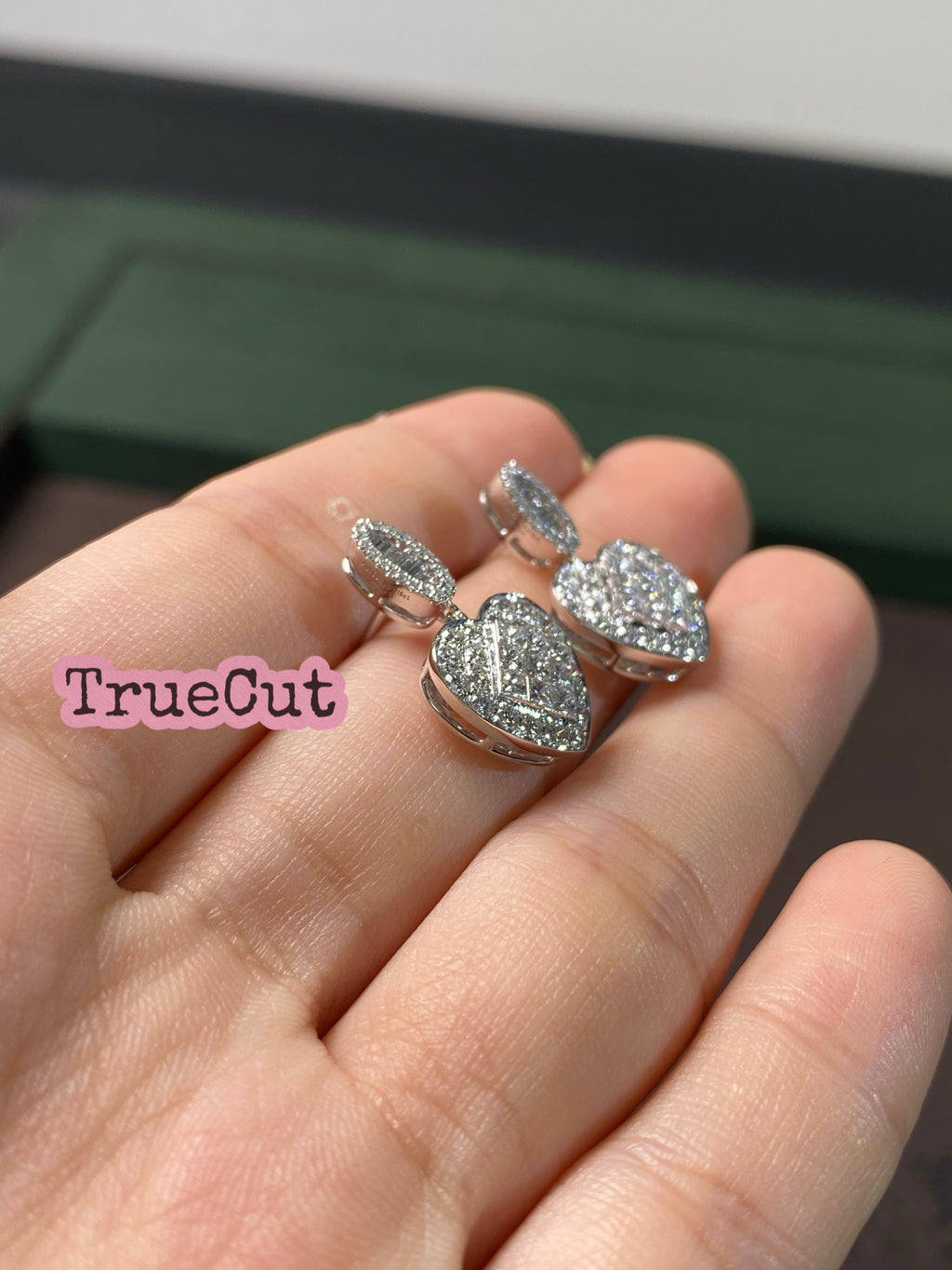Romantic Heart-Shaped Diamond Earrings