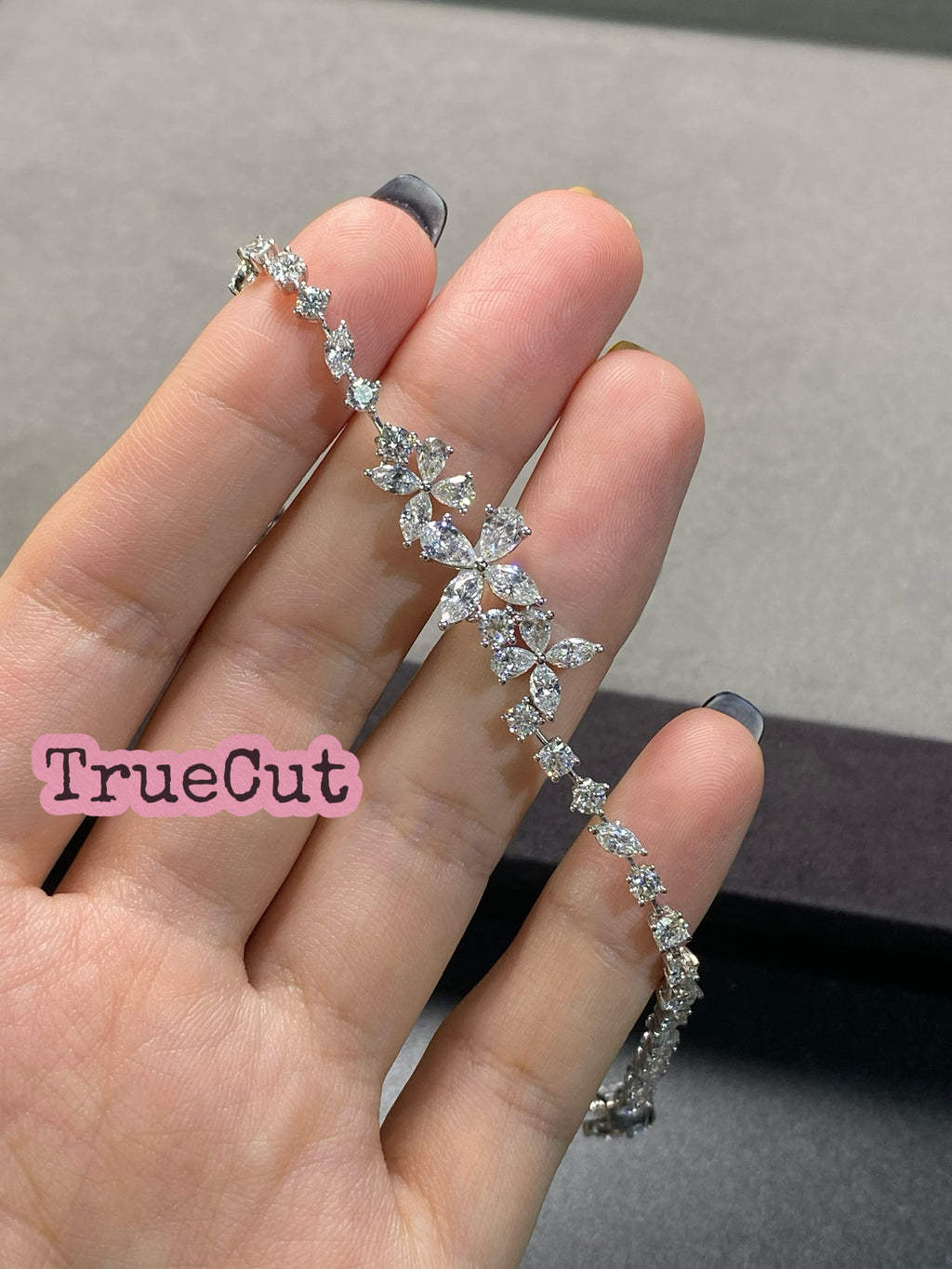 Diamond Bloom Cluster Bracelet