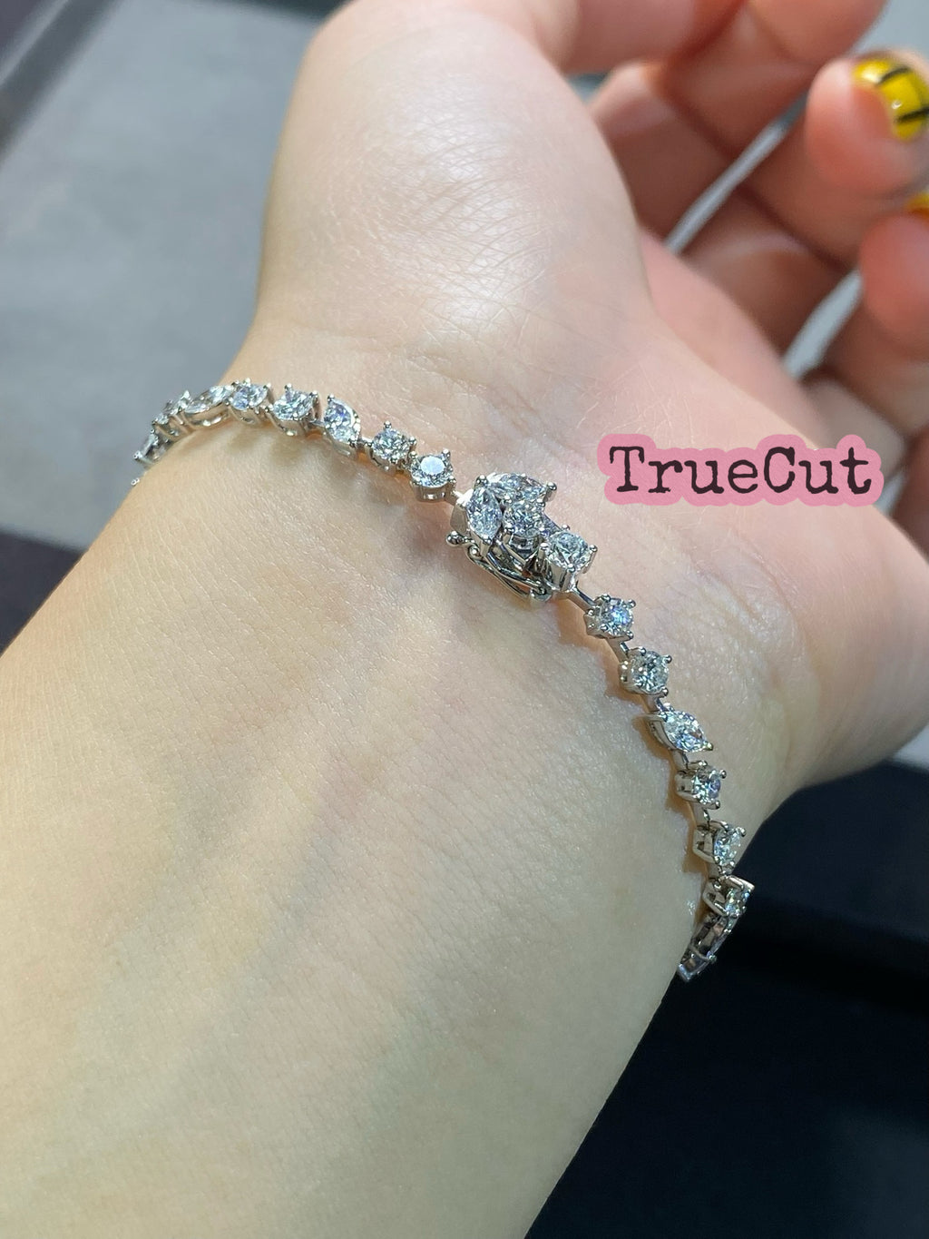 Diamond Bloom Cluster Bracelet