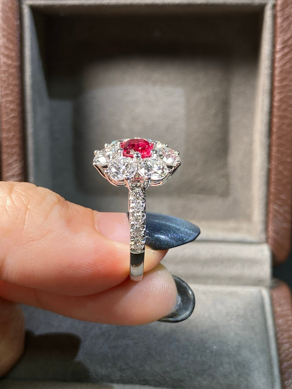 Scarlet Bloom Spinel Ring