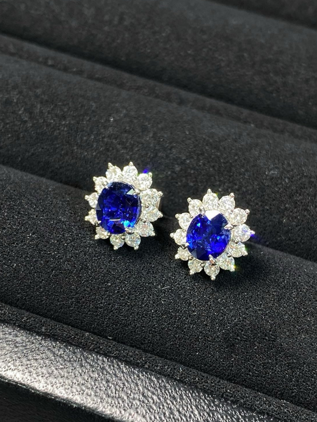 Princess Diana Royal Bloom Sapphire Earrings