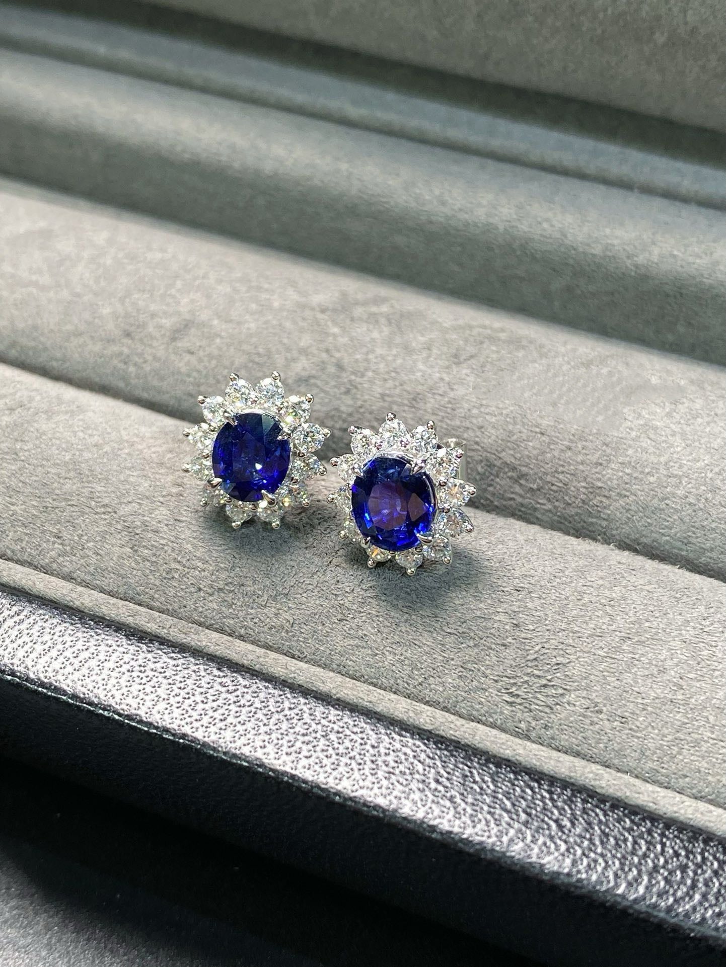 Princess Diana Royal Bloom Sapphire Earrings