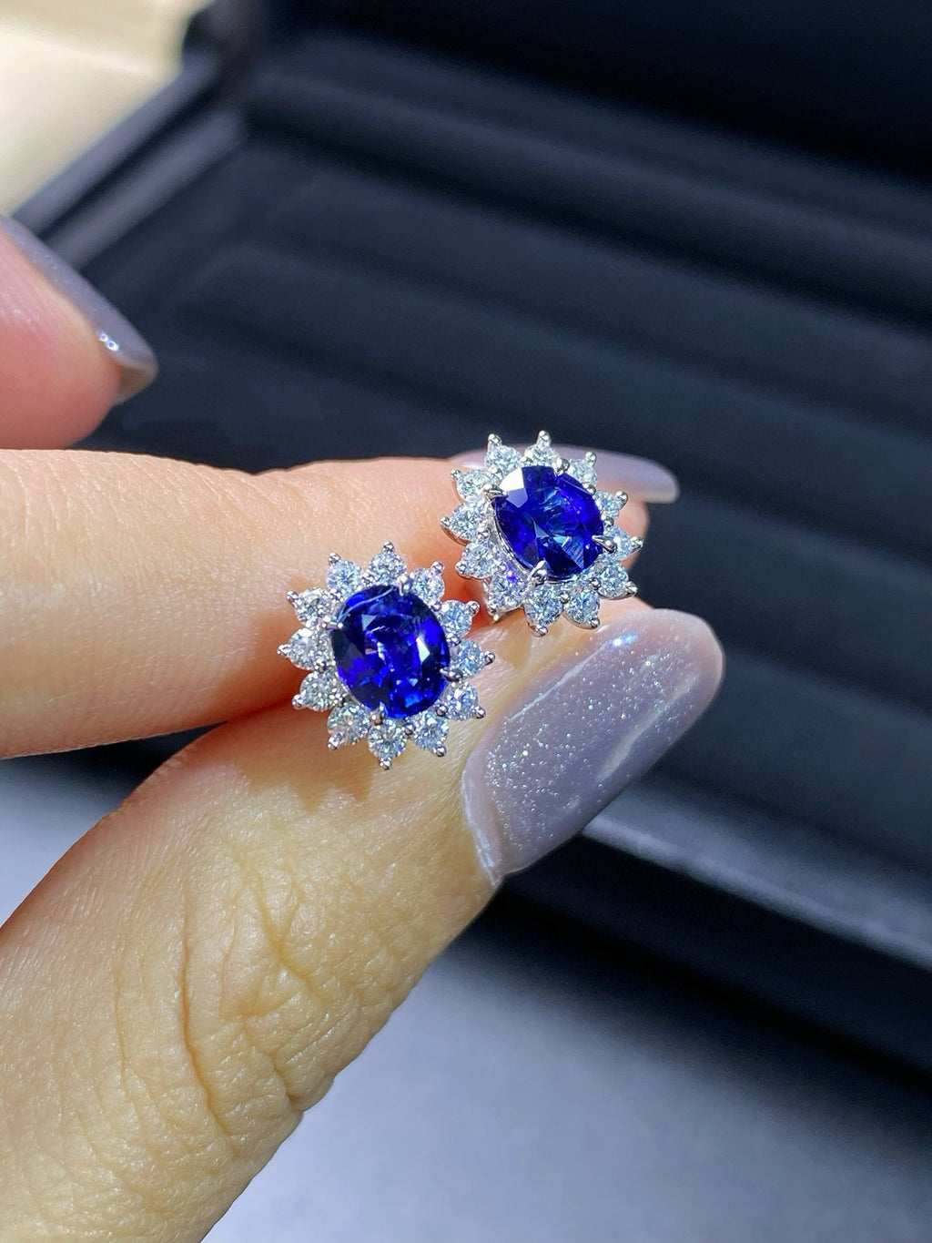 Princess Diana Royal Bloom Sapphire Earrings