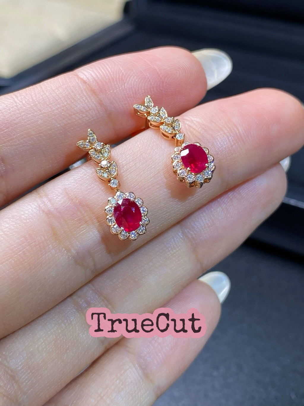 Scarlet Bloom Ruby Earrings