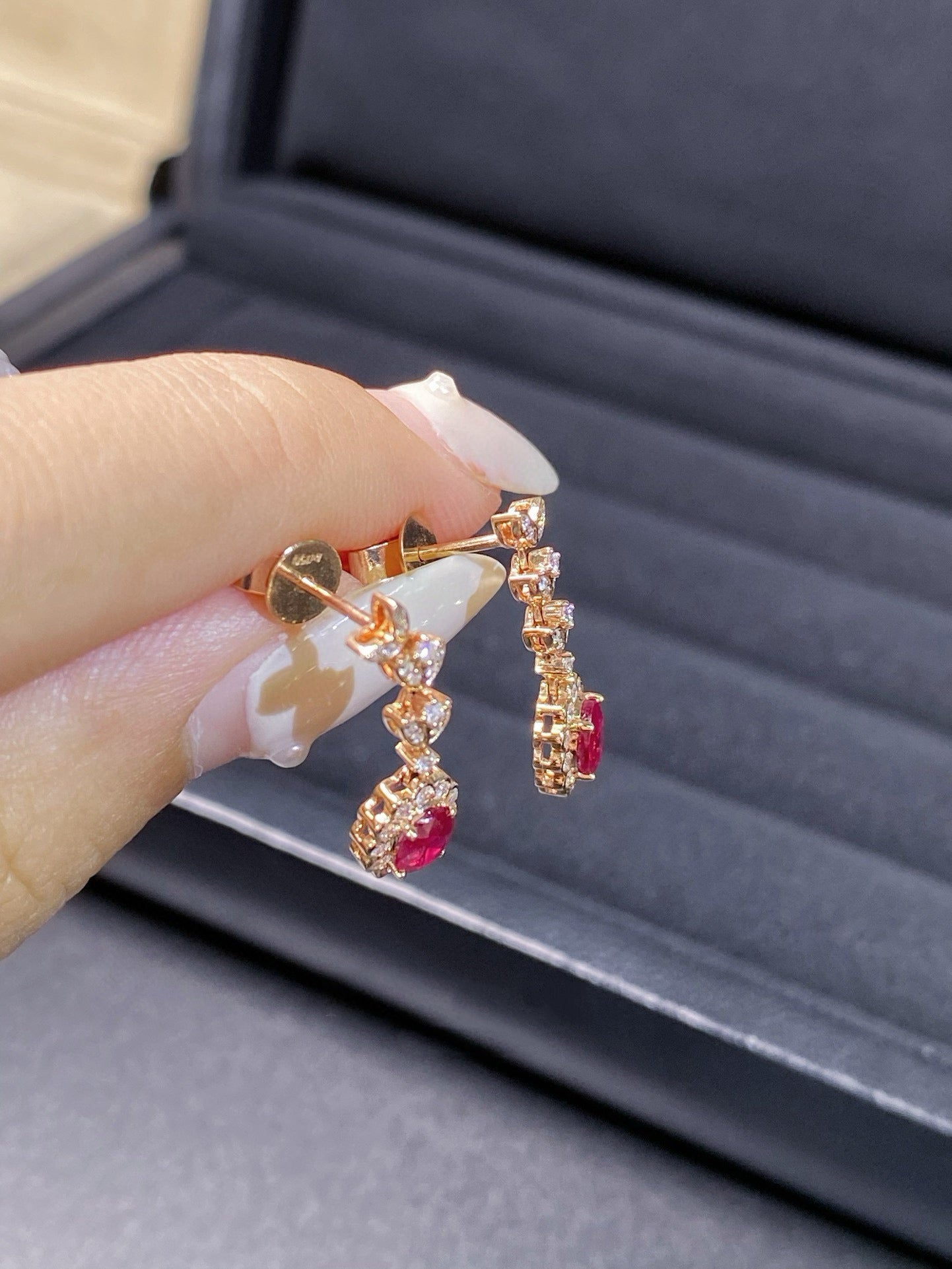 Scarlet Bloom Ruby Earrings