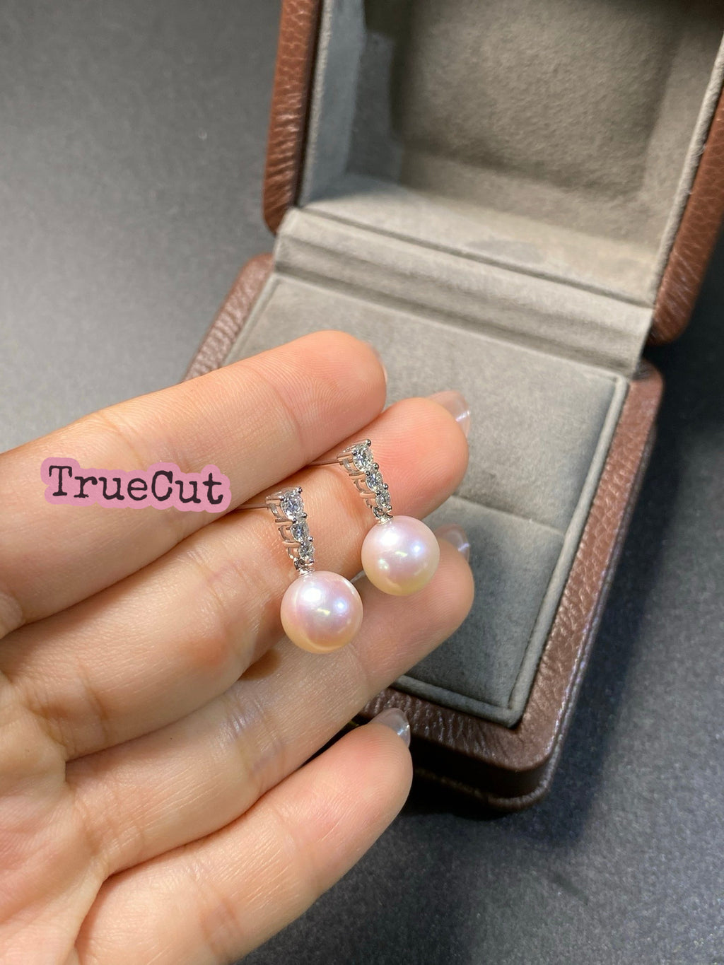 Akoya Elegance Diamond Drop Earrings