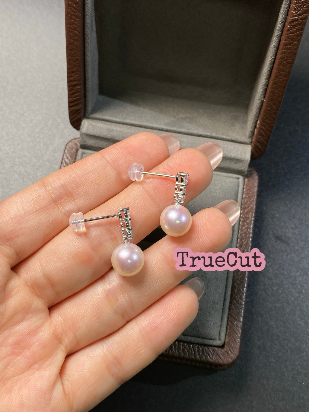 Akoya Elegance Diamond Drop Earrings