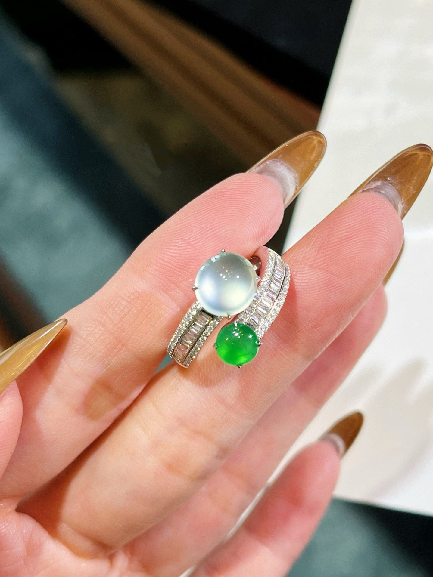 Harmony Jade Duo Ring
