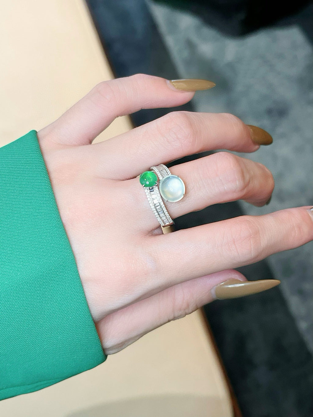Harmony Jade Duo Ring