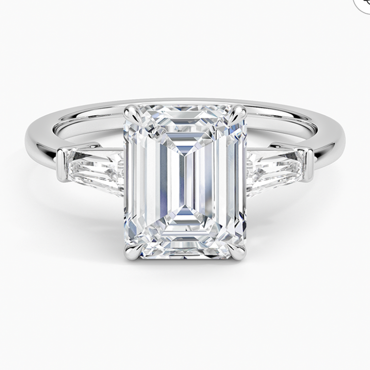 Emerald Three Stone (Setting Only)