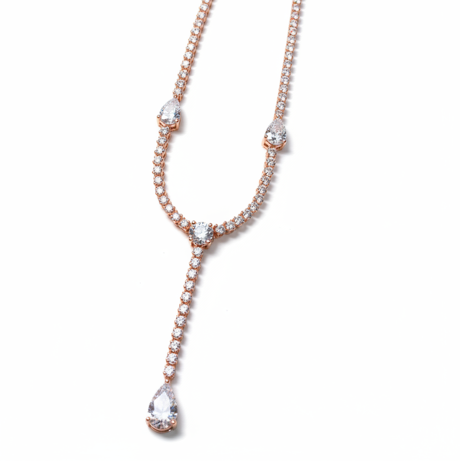 Cascade Y-Shape Diamond Necklace