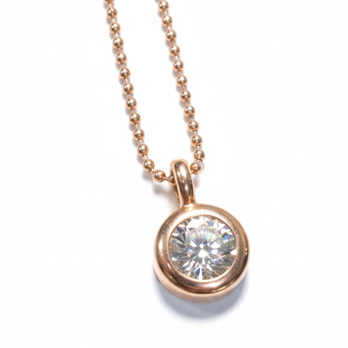 TrueCut Aura – Bezel Diamond Pendant