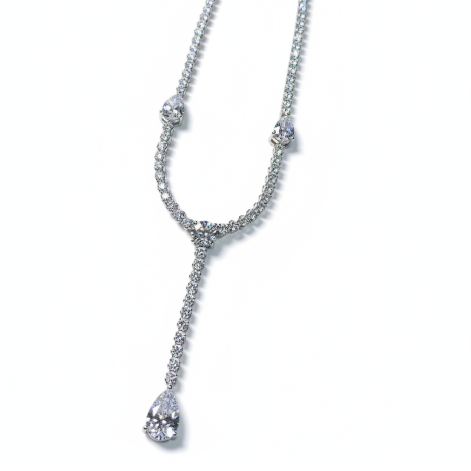 Cascade Y-Shape Diamond Necklace