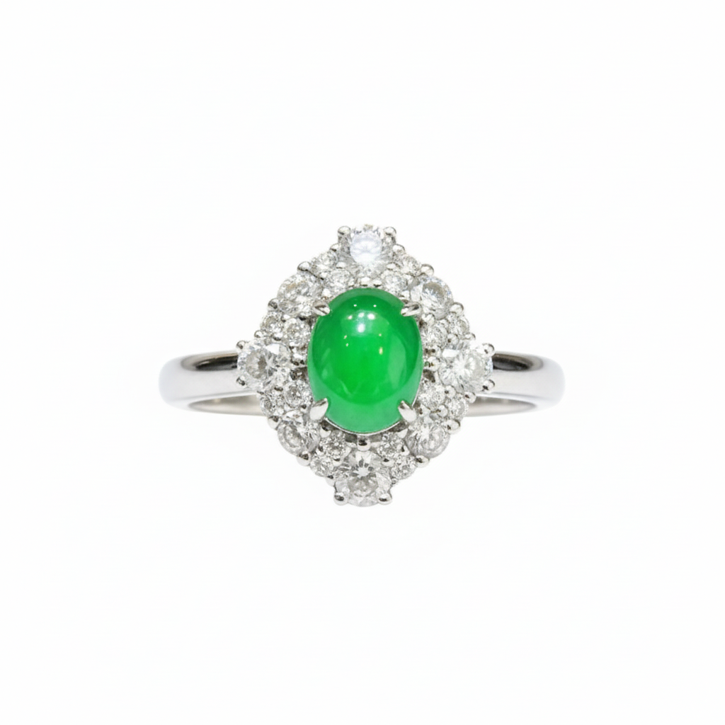 Imperial Jade Halo Ring