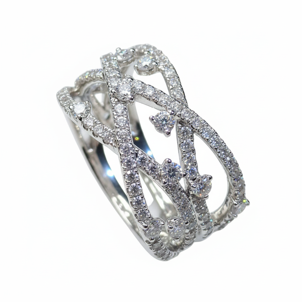 TrueCut Infinity – Criss-Cross Diamond Ring