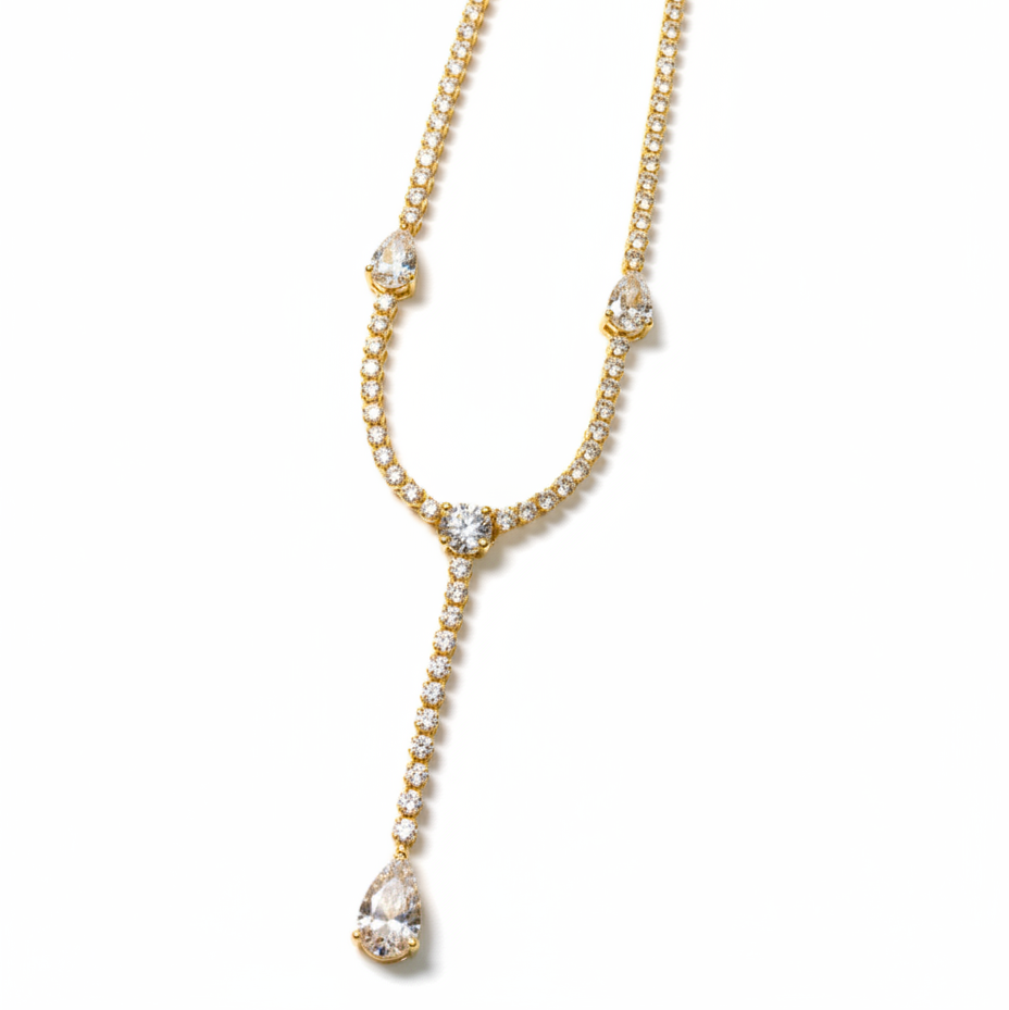 Cascade Y-Shape Diamond Necklace