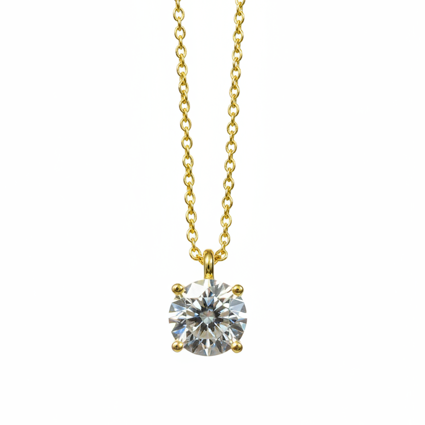 Classic 4-Prong Solitaire Pendant (1.5ct)