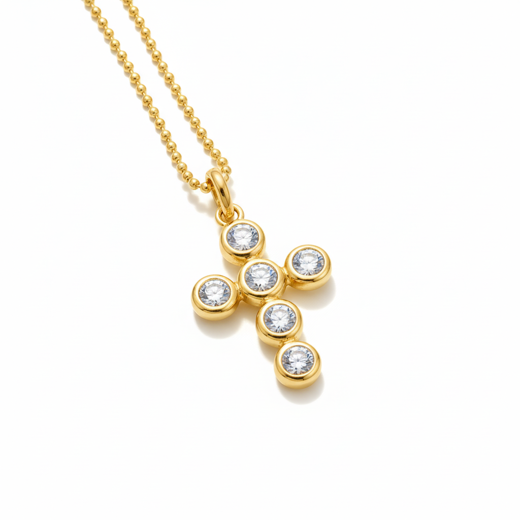 TrueCut Faith – Bezel-Set Diamond Cross