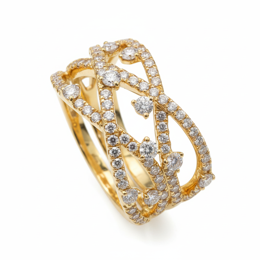 TrueCut Infinity – Criss-Cross Diamond Ring