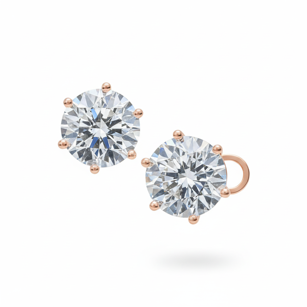 Six-Prong Classic Solitaire Diamond Studs