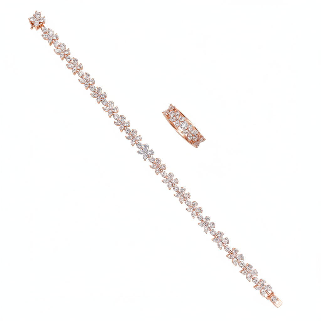 Floral Symphony Diamond Bracelet