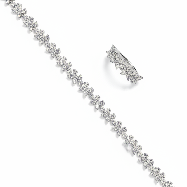 Floral Symphony Diamond Bracelet