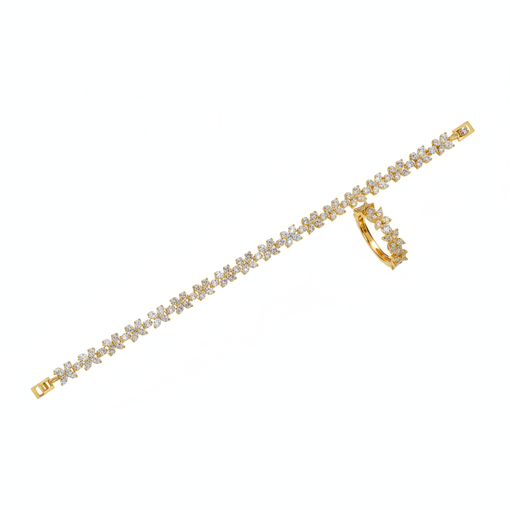 Floral Symphony Diamond Bracelet