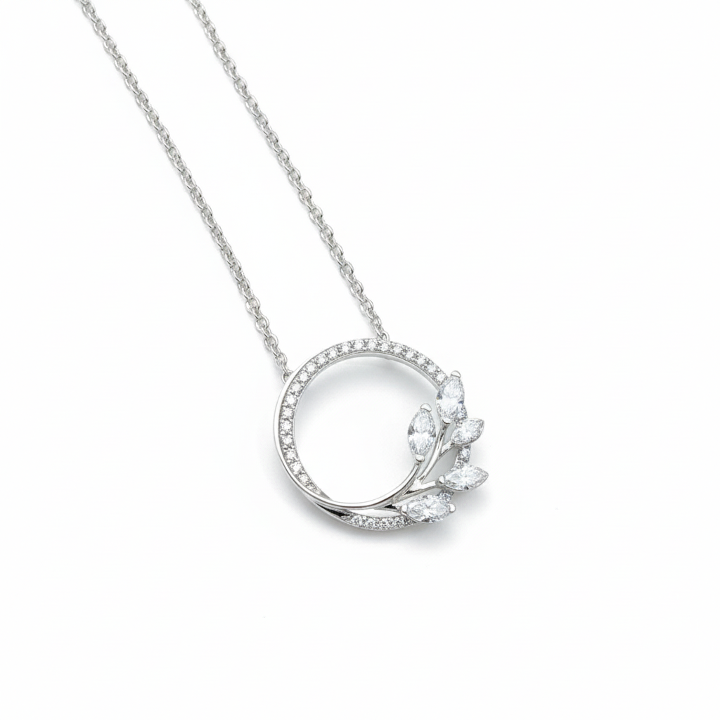 Marquise Diamond Nature-Inspired Necklace