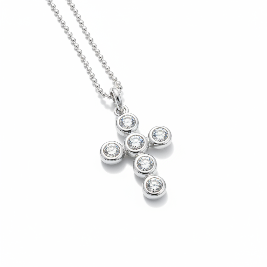 TrueCut Faith – Bezel-Set Diamond Cross