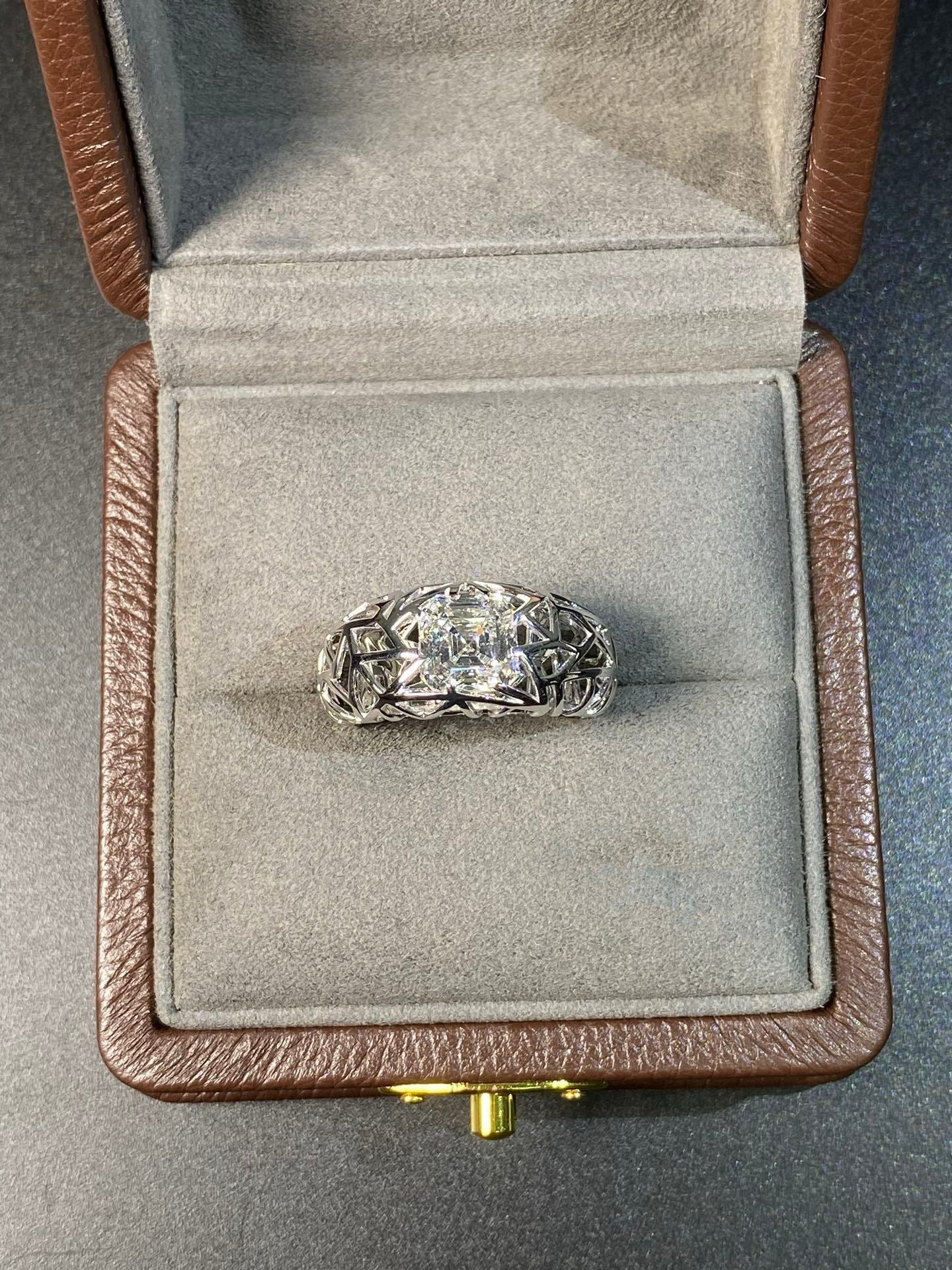 3ct Hollowed-out Bird Nest Diamond Ring