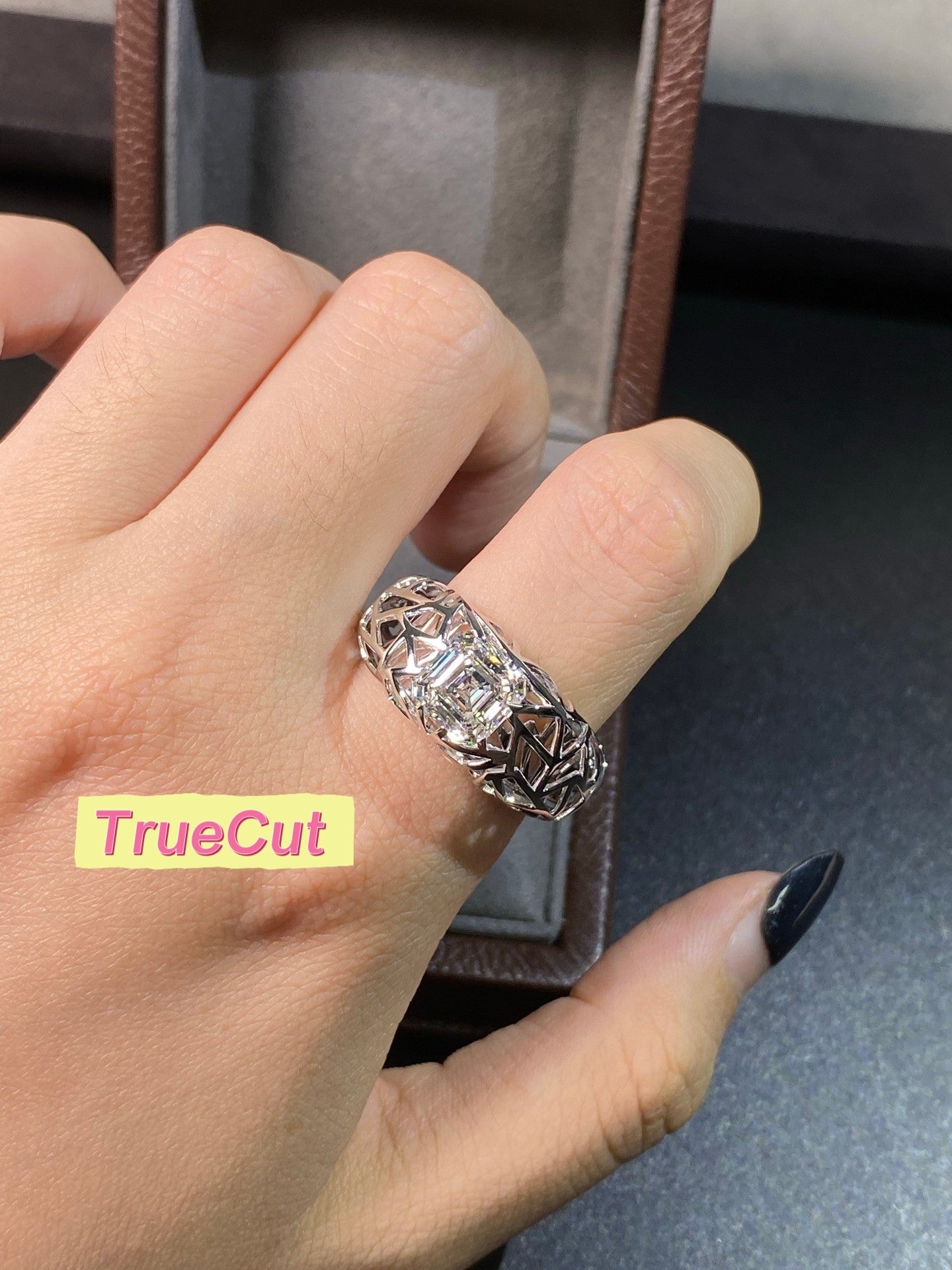 3ct Hollowed-out Bird Nest Diamond Ring