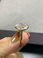 3ct Marquise Bezel Lab Diamond Ring